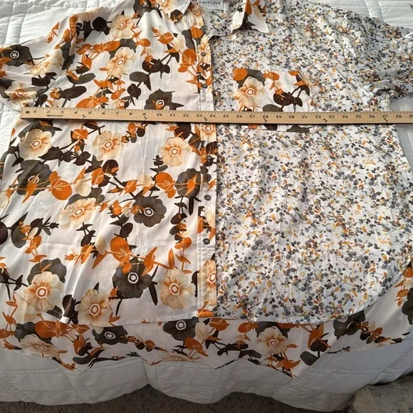 First Love by Lovelyn satin size 3X gorgeous blouse with long sleeves NWOT - Picture 5 of 9